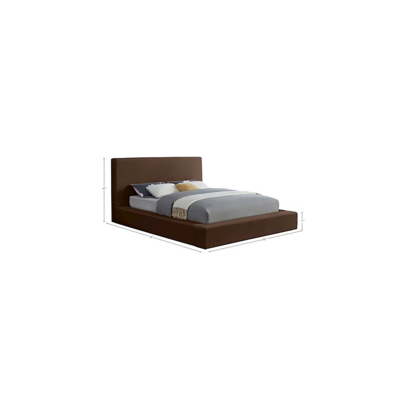 Meridian Furniture Dorian Brown Velvet Full Bed