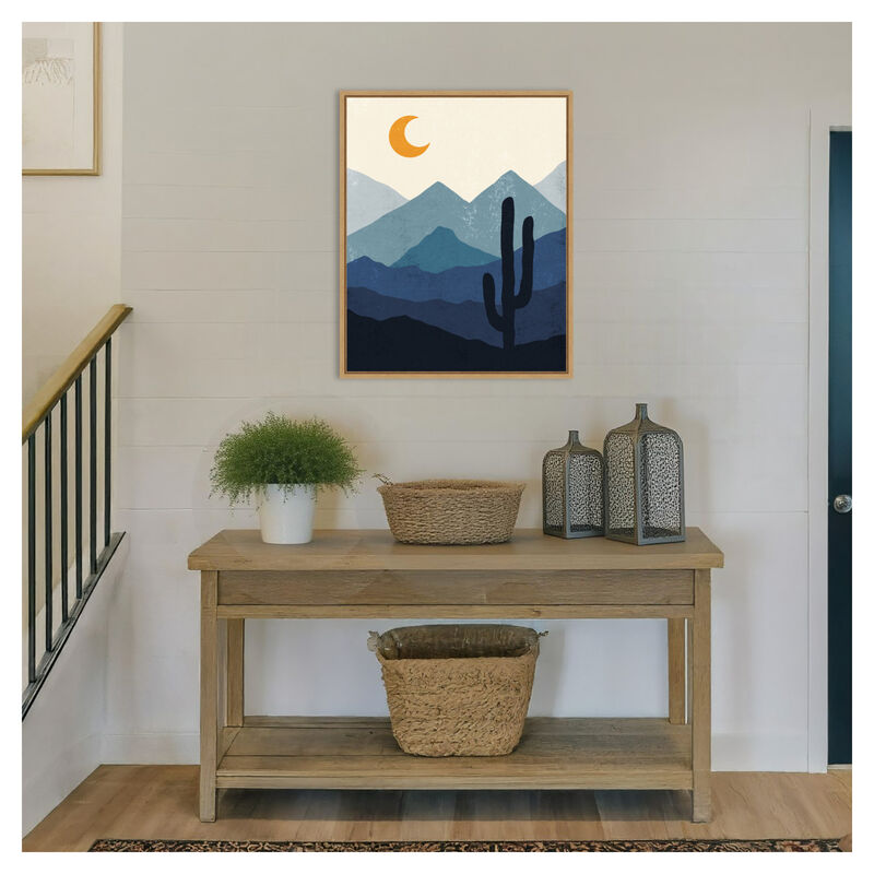 Desert Life   Night by XYZ Studio Framed Canvas Wall Art