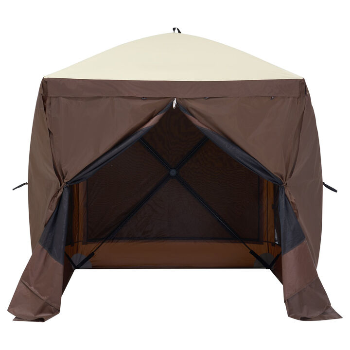 Quick Set 4-Sided Pop-Up Gazebo with Mosquito Net and Removable Side Walls
