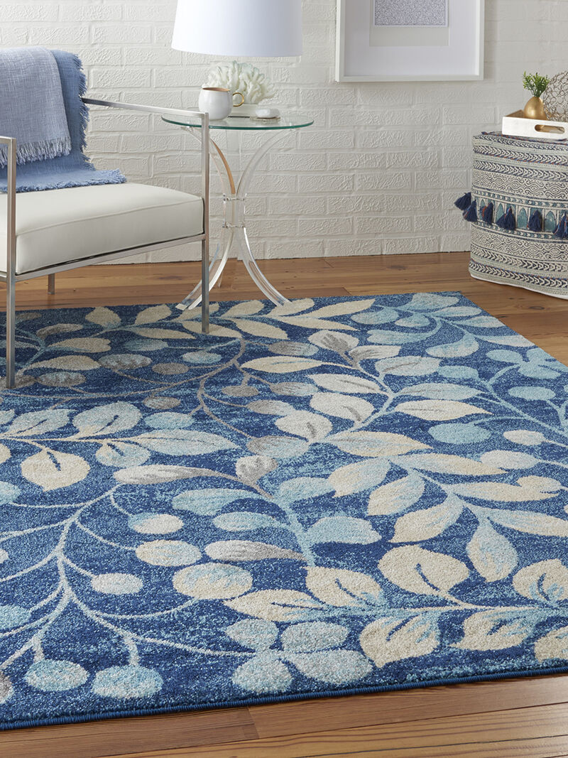 Tranquil TRA03 Navy 5'3" x 7'3" Rug image number 1