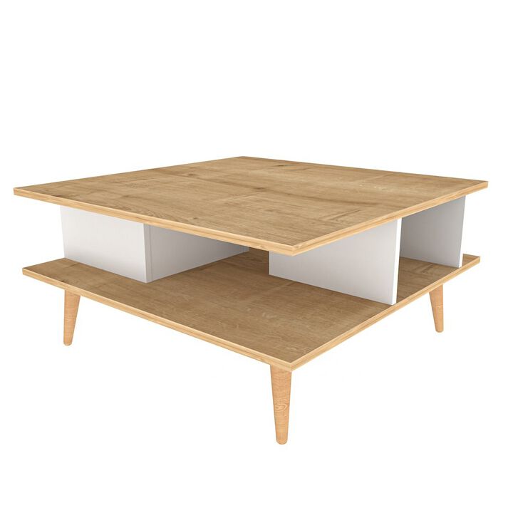 Decorotika Akya Coffee Table - Sapphire Oak & White