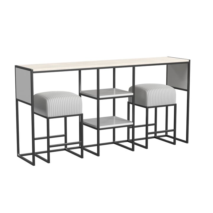 Perry Sofa Table with Stools