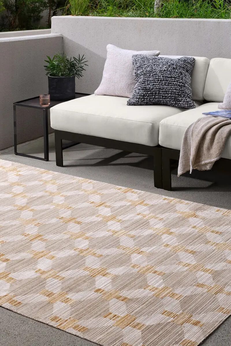 Muted Mosaic Taylen Gold 8'6" x 11'6" Rug image number 1