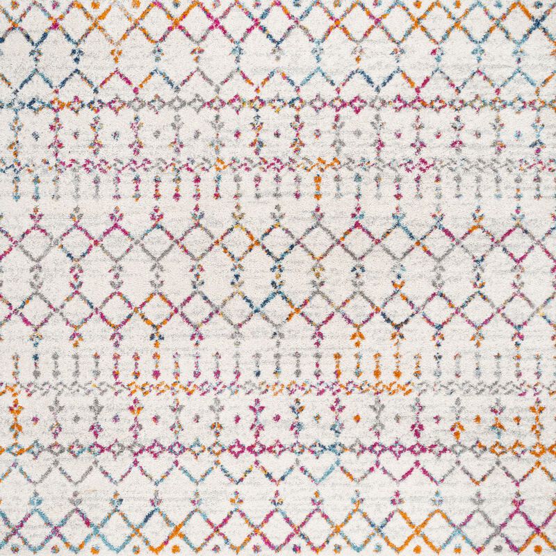 Moroccan Hype Boho Vintage Diamond Square Area Rug