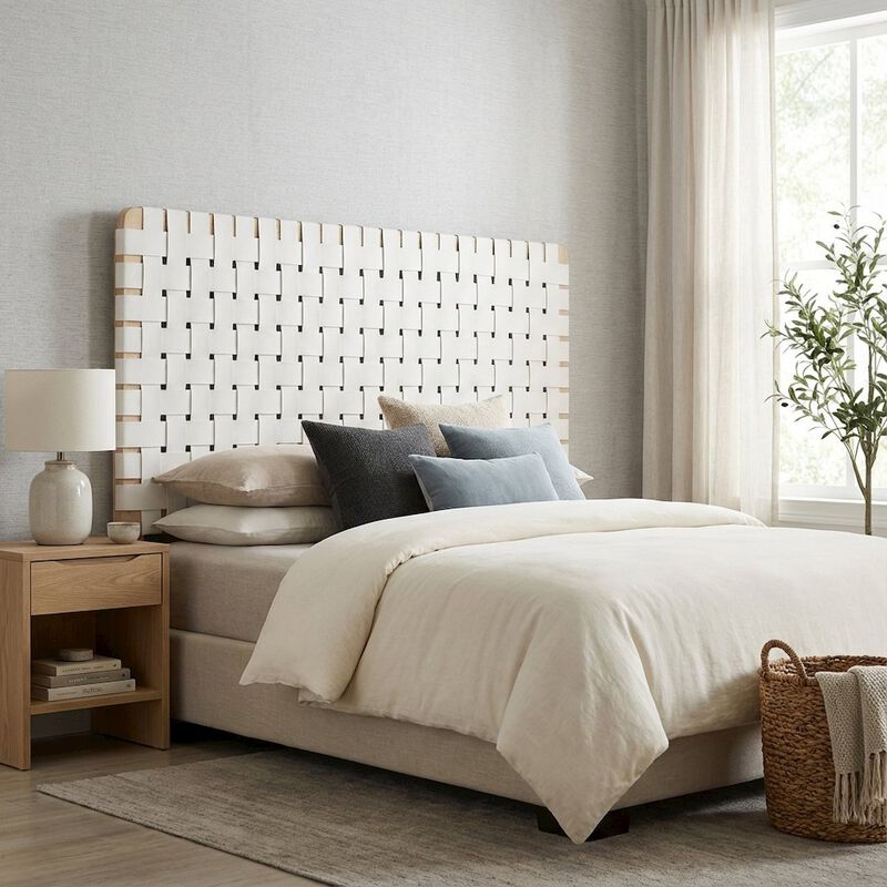 Vegan Leather King Headboard with Modern Texture and Durable Frame image number 3