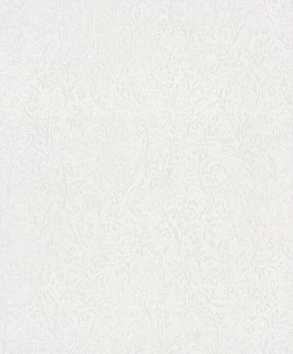 Sculpted Floral Pearl Relief Wallpaper