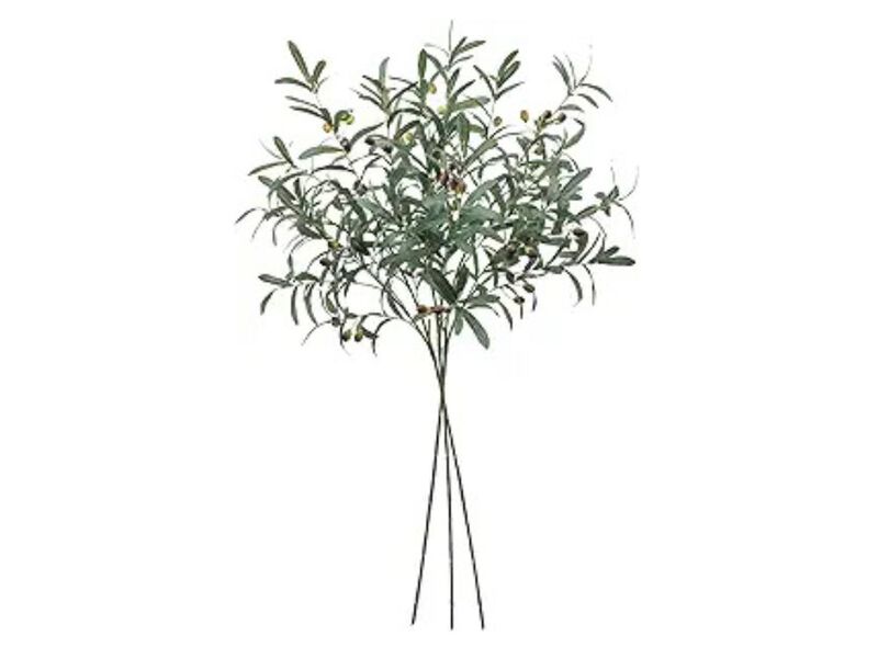 3 Piece Artificial Greenery Stems Vase Filler 39 Inch Olive image number 0