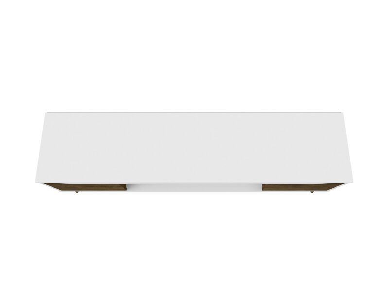 Bradley Brown and White TV Stand