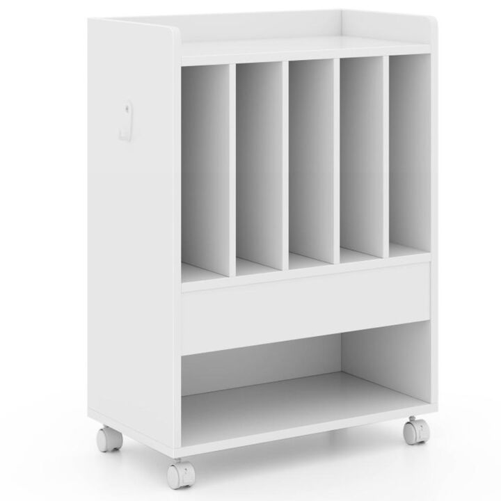 Hivvago Record Rolling Turntable Player Stand with Drawer