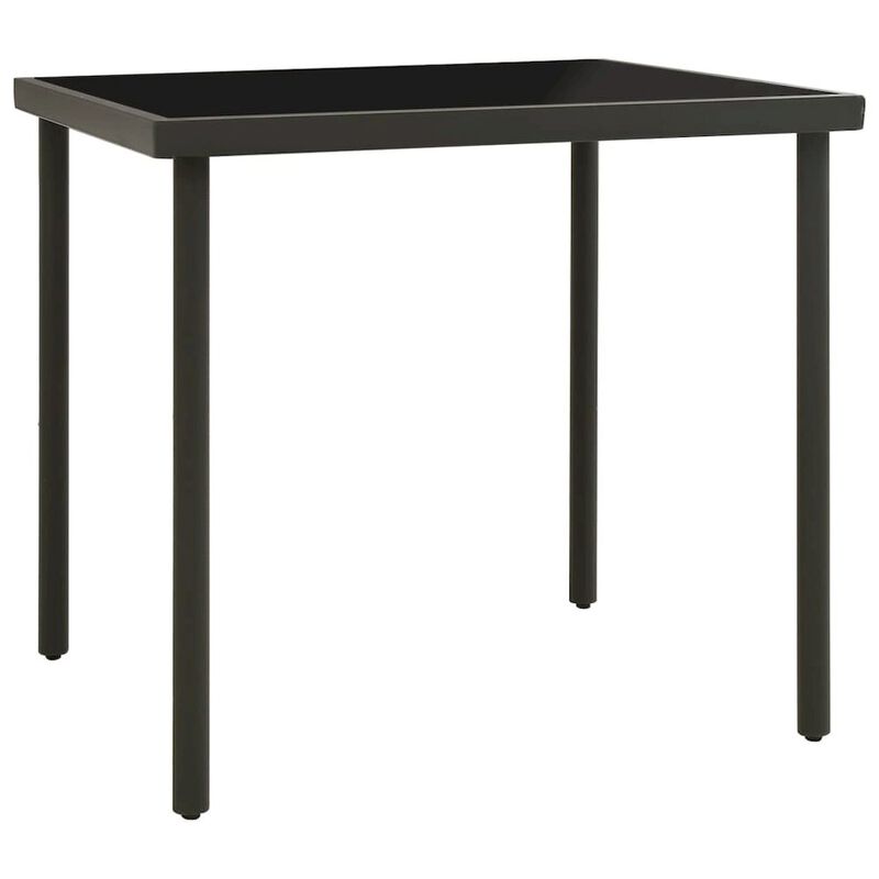 Outdoor Dining Table Black and Anthracite