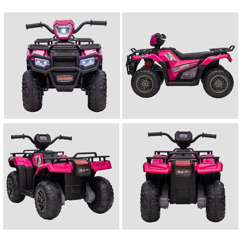 BreeBe 12V Electric Toy Car with Forward Backward Function, Music, LED Headlights image number 7