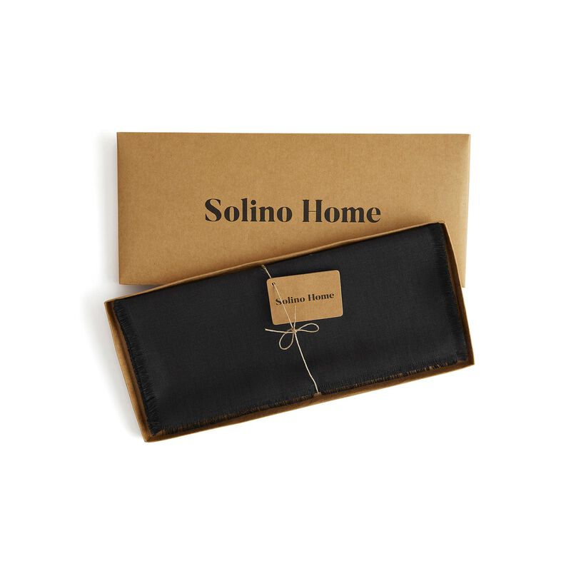 Solino Home 100% Pure Linen Table Runner - Fringe