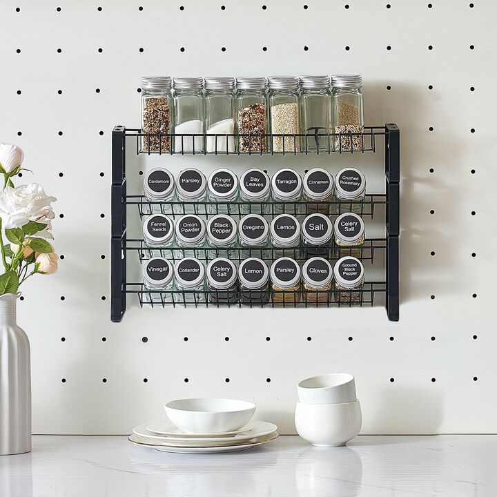 4 Tier Detachable Spice Rack Organizer for Cabinet and Kitchen Storage