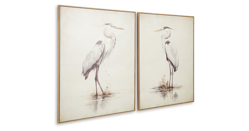 Aubinell Herons Wall Art (Set of 2) image number 2