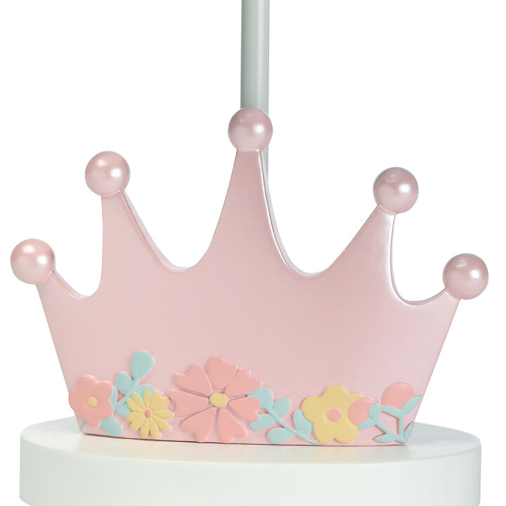 Disney Princesses Pink Crown Nursery Lamp with Shade & Bulb