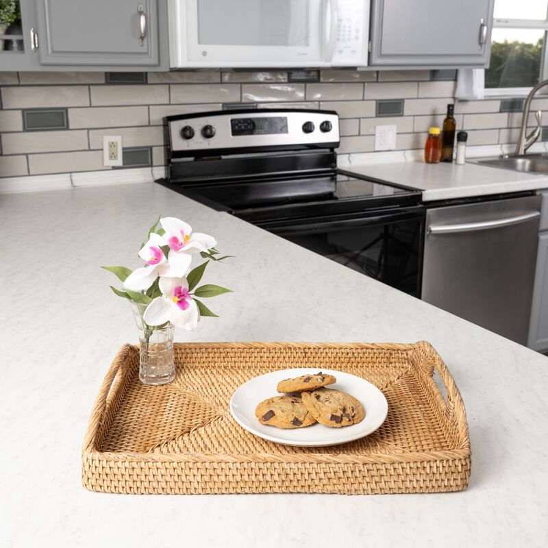 Saboga Home&trade; Rectangular Serving Tray With High Handles image number 2