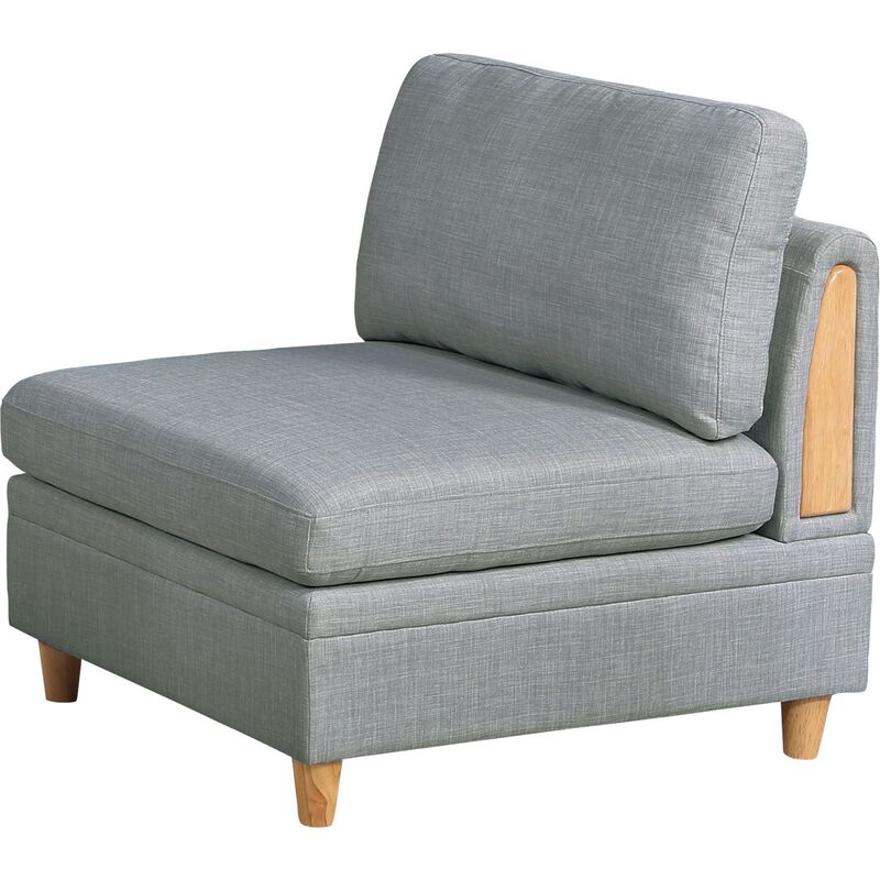Streamdale Living Room Armless Chair, Light Dorris Fabric image number 0