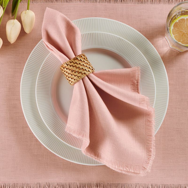 Linen Dinner Napkins - Fringe