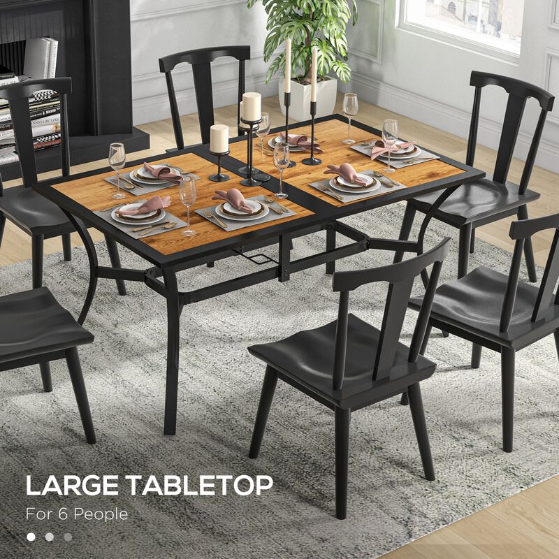 Hivvago Garden Dining Table with Umbrella Slot image number 5