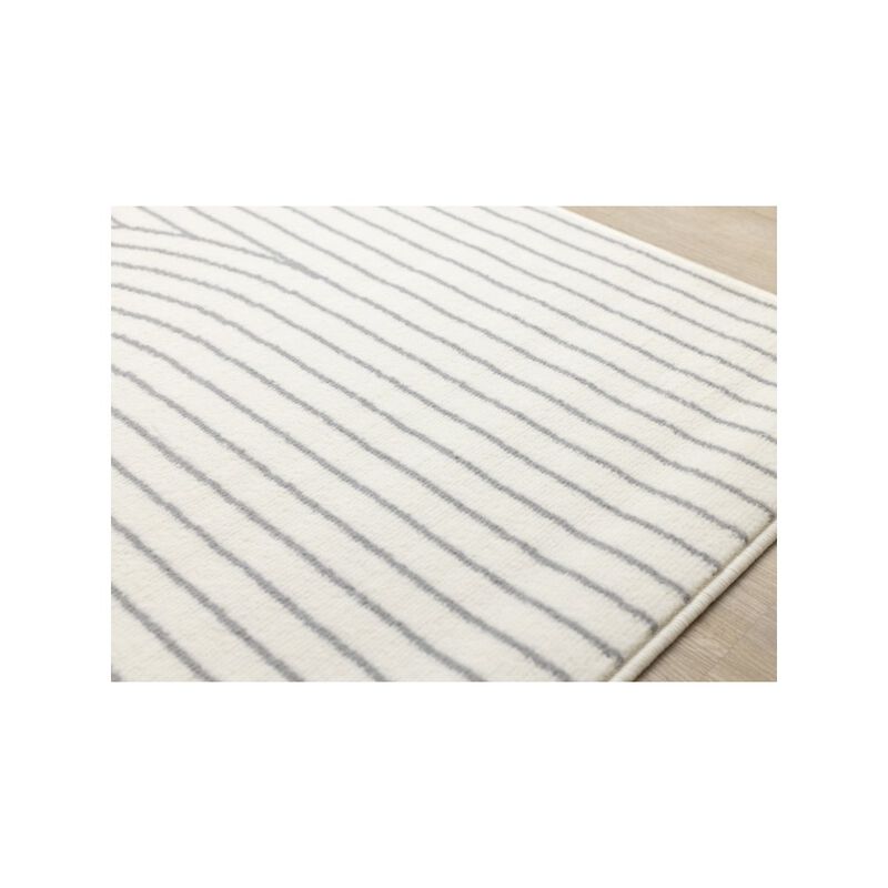 Novelle Home White and Gray 2x4 Rug, Modern Rectangular Accent for Living Room or Hallway image number 4