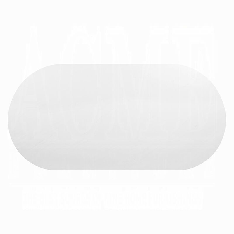 Jeh Dining Table, 87 Inch White Oval Top, Dual Pedestal Base, Oak Brown image number 6