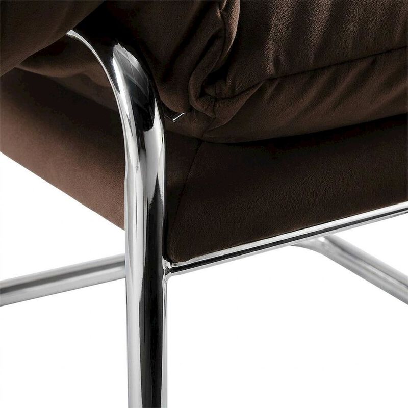 Performance Velvet Upholstered Accent Chair with Wide Arms, Taupe image number 6