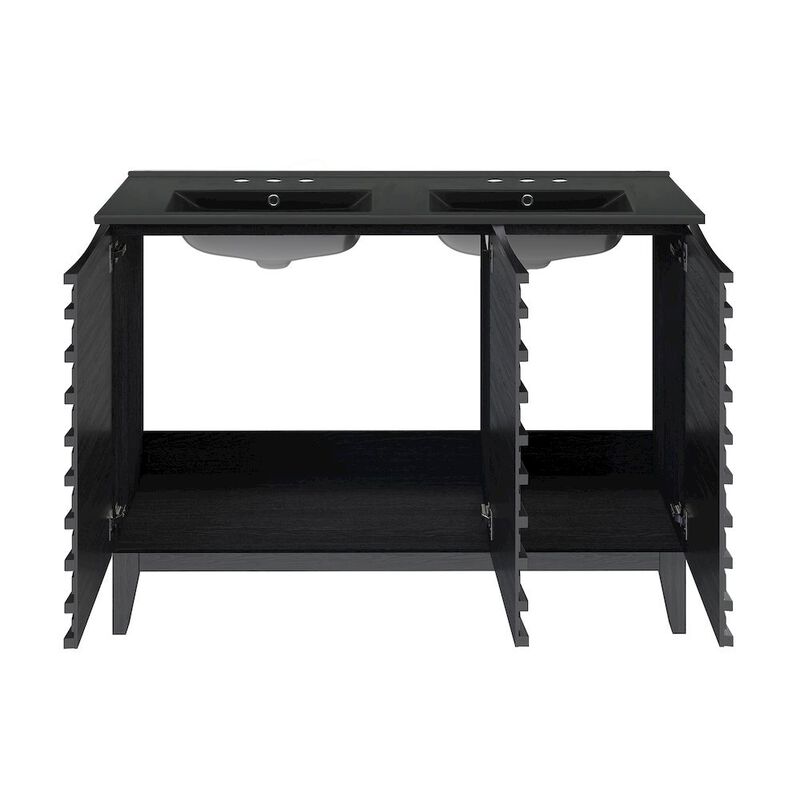 Cascade 48 in. Bathroom Vanity with 3-Hole Ceramic Sink Top image number 4
