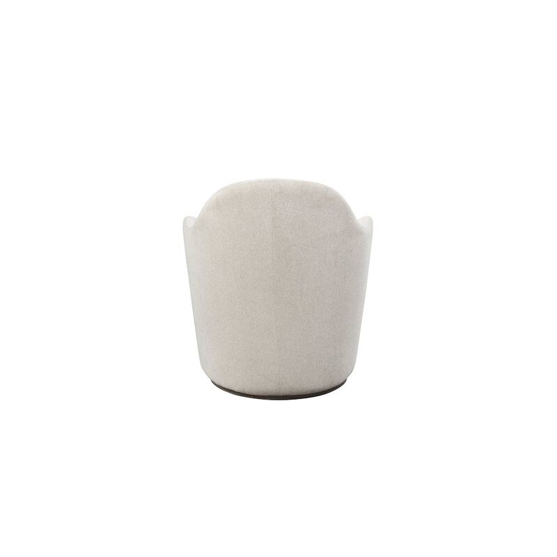 I Home Furnishings Elements Barrel Chair - Ivory In Cocoa Finish image number 6