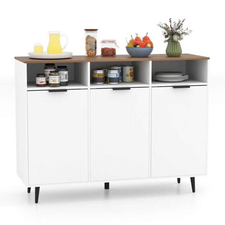 Hivvago Sideboard Buffet Cabinet Kitchen Storage Cabinet with 5-Position Adjustable Shelves