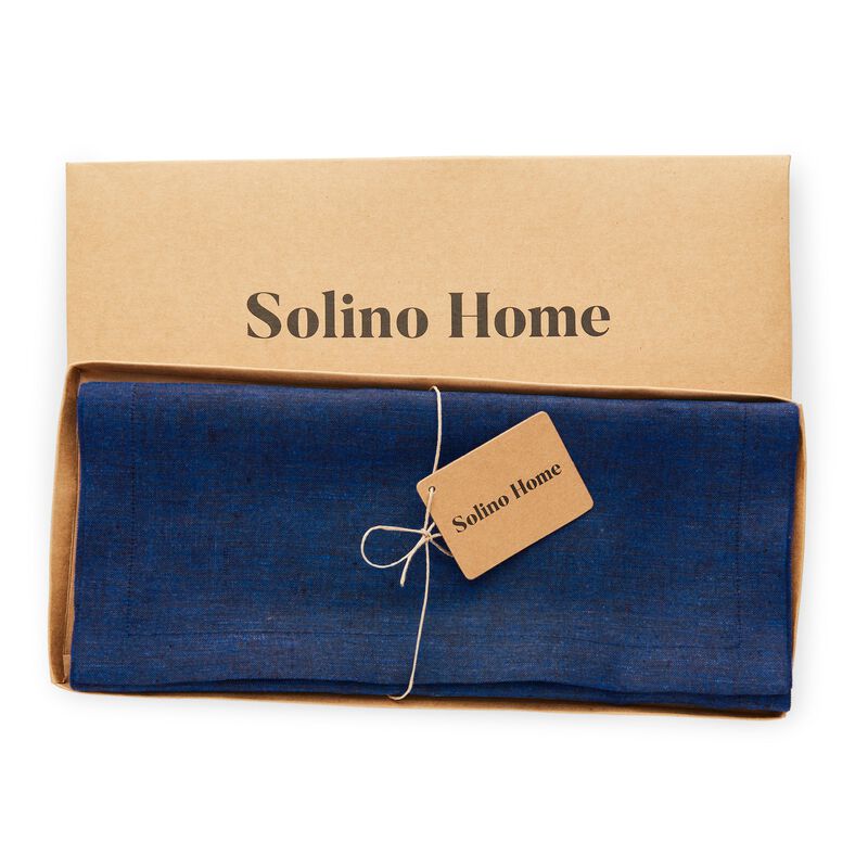 Solino Home 100% Pure Linen Table Runner - Athena