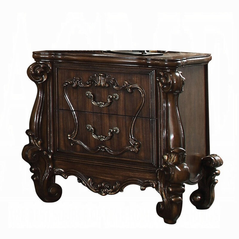 3pc King Bedroom Set, Brown, 2 Nightstands image number 4