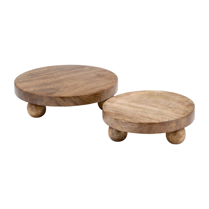 Round Riser Trays (Set of 2)