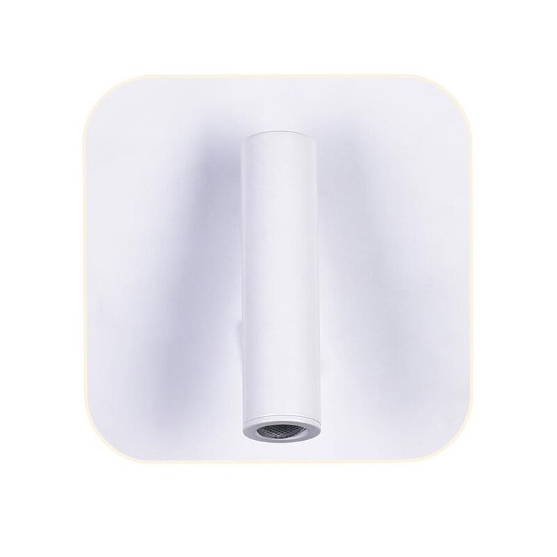 Private I LED Sconce With Matte White Finish