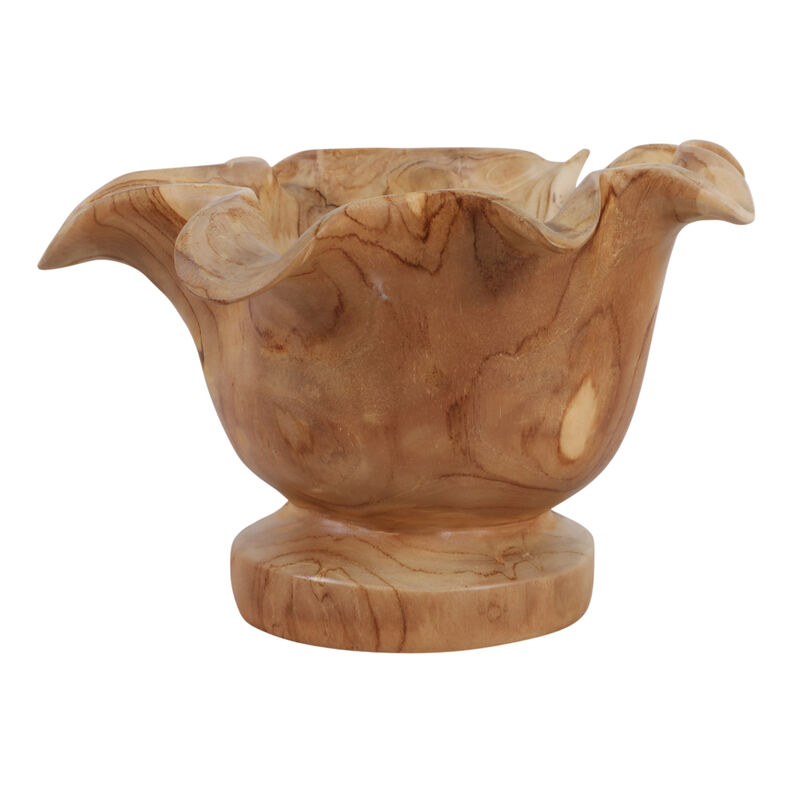 Mungur Wood Bowl On Pedestal image number 4