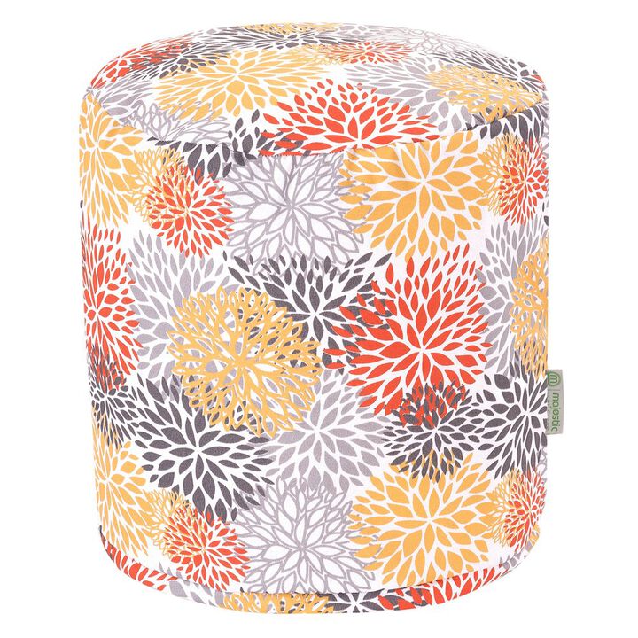 Majestic Home Goods Pouf Blooms Citrus