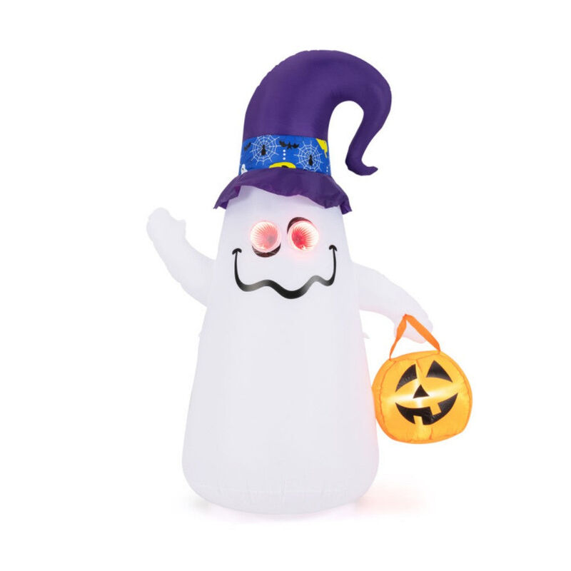6ft Glowing Ghost Halloween Inflatable Decor with Infinity LED Eyes image number 0