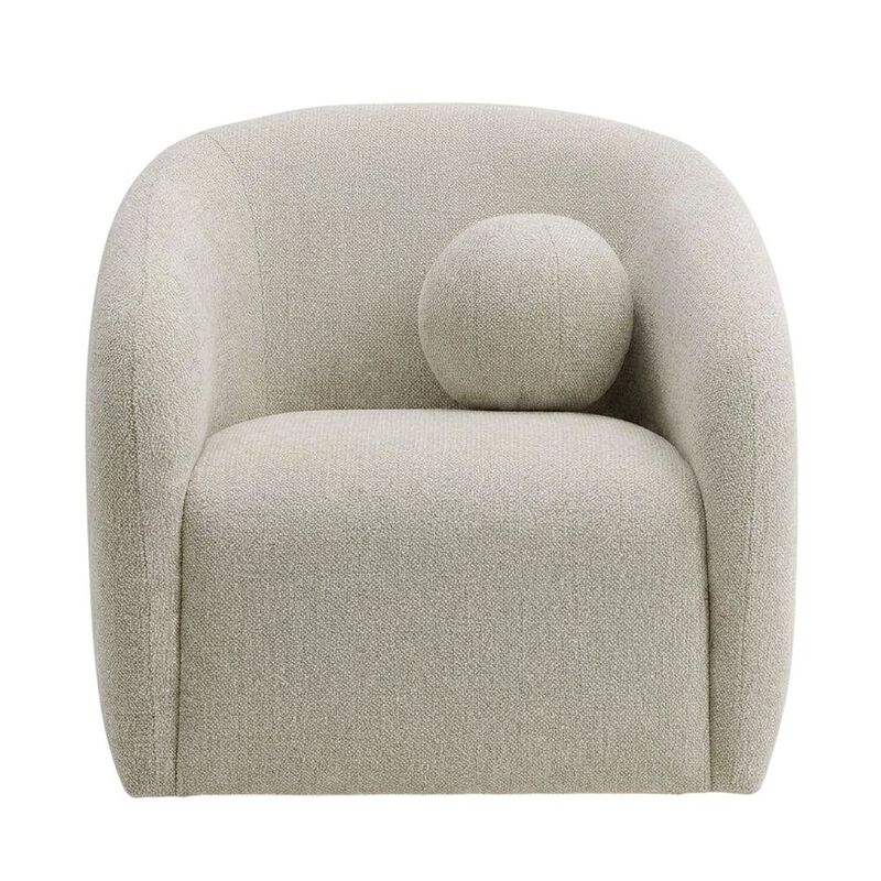 Chenille Fabric Swivel Accent Chair with Arms for Living Room, Dove Gray image number 0