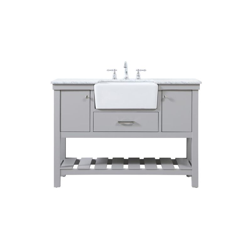 Elegant Kitchen and Bath 48 inch Single bathroom vanity in grey