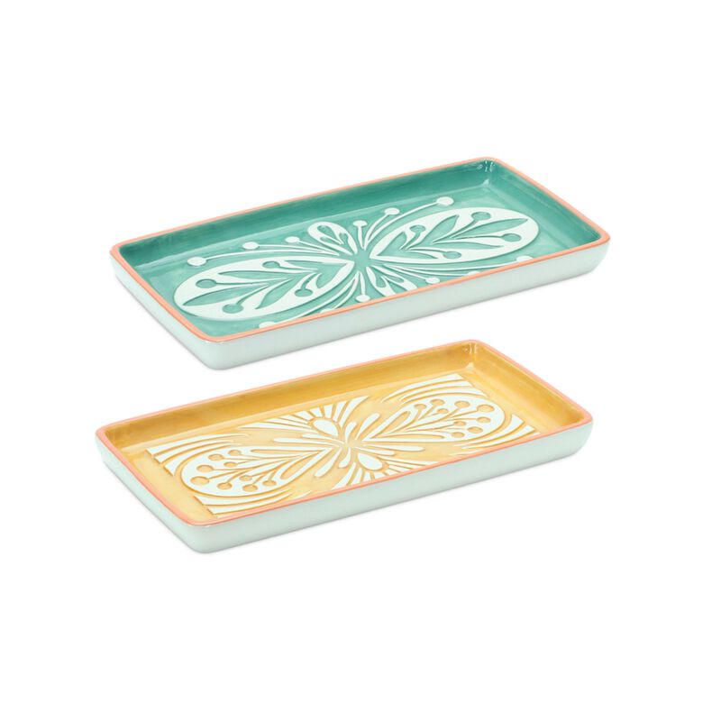 Set of 6 Ceramic Trays for Stylish Storage and Display