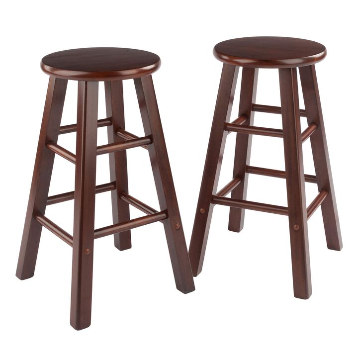 Ergode Element Counter Stools, 2-Pc Set, Walnut