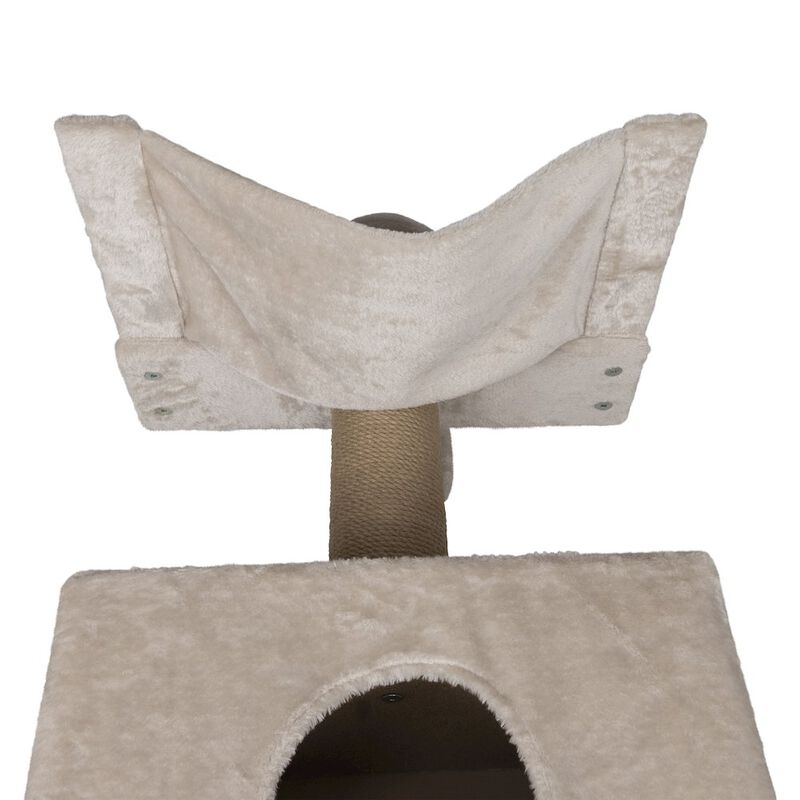 TRIXIE Dayna Jute & Plush 5-Level 60" Wall Mount Cat Tree w-Scratching Post & Condo image number 3