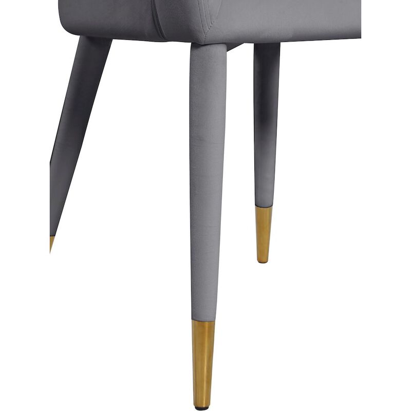 Meridian Furniture Destiny Grey Velvet Dining Chair