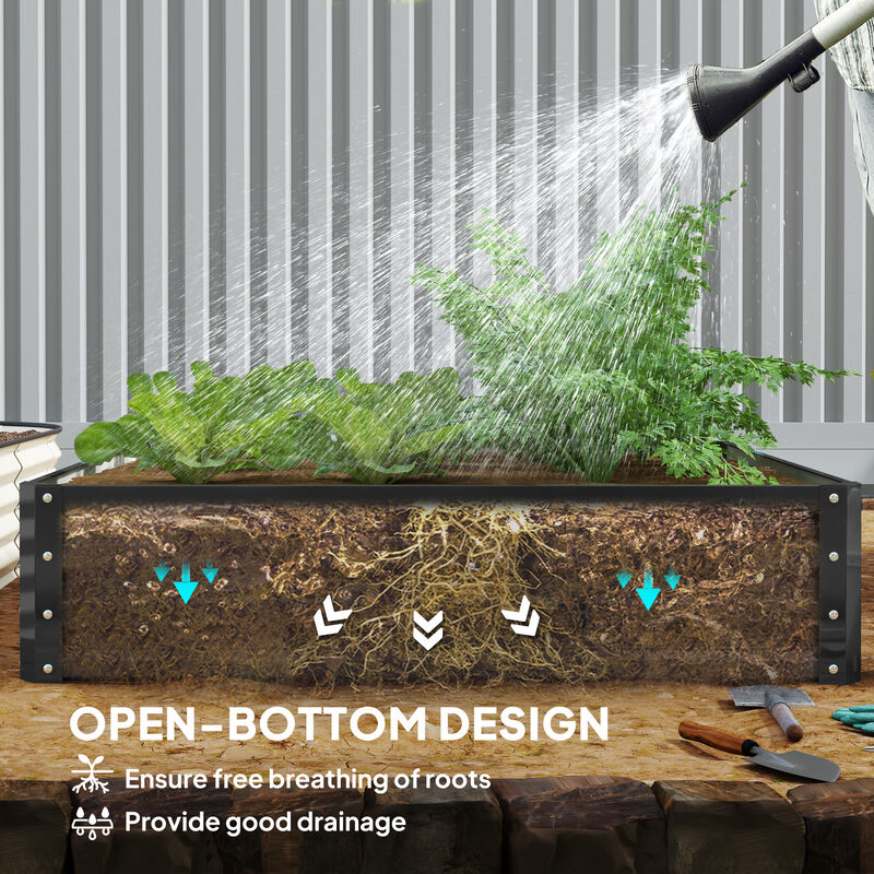 Hivvago 4' x 4' Garden Bed with Durable Metal Construction image number 5