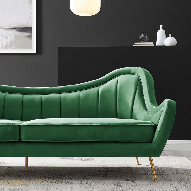 Cheshire Channel Tufted Performance Velvet Sofa image number 1