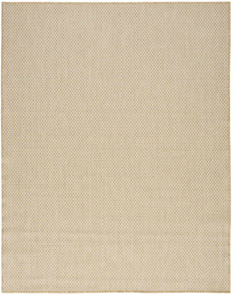 HomeRoots 10' X 14' Natural Geometric Indoor Outdoor Area Rug image number 0
