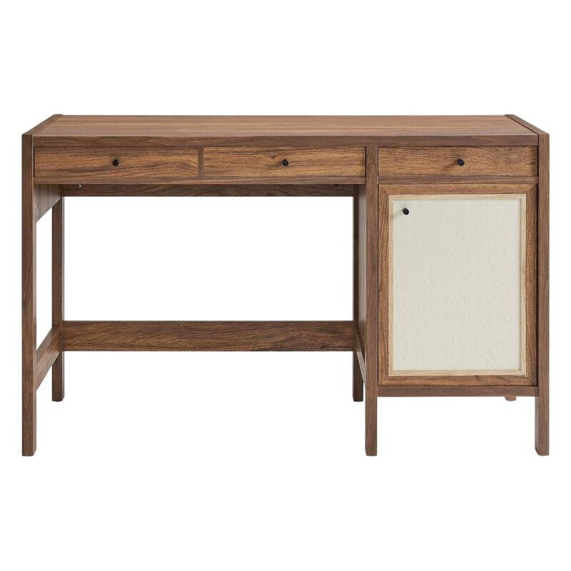 Wood Grain Office Desk with Spacious Surface and Sturdy Construction image number 1
