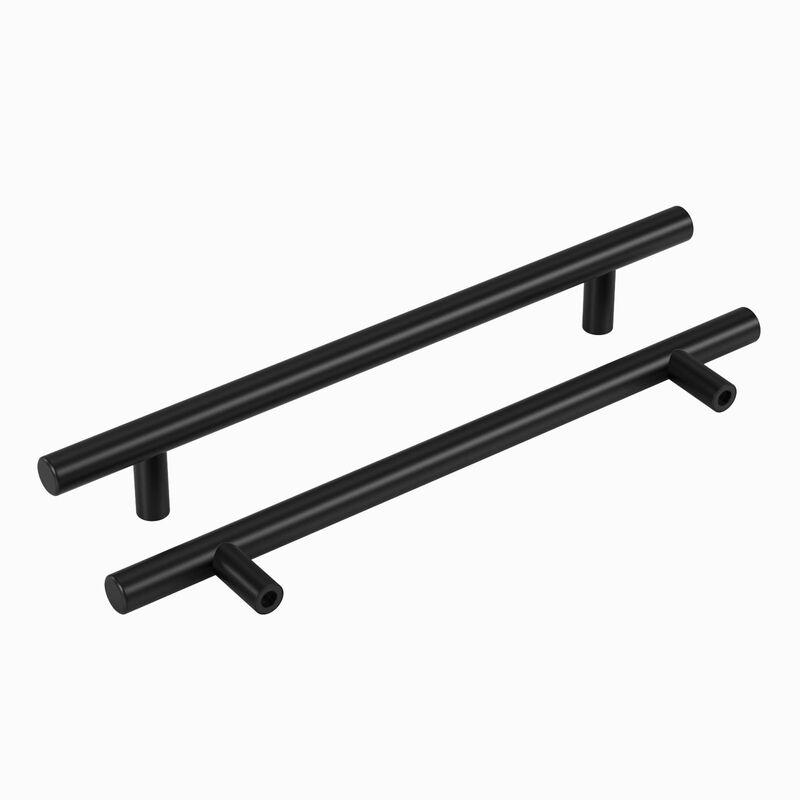 homdiy Black Cabinet Handles 30Pack 6-1/4inch Hole Center Kitchen Drawer Pulls and Knobs Stainless Steel Cabinet Hardware for Ba