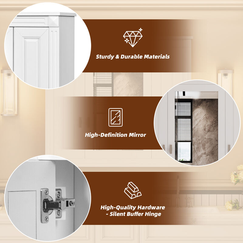 Merax Bathroom Wall Cabinet with Mirror