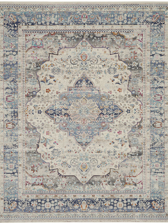 Vintage Kashan VKA07 Ivory/Blue 7'10" x 9'10" Rug