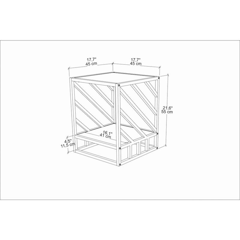 Decorotika Norm Side Table - Ephesus Gold